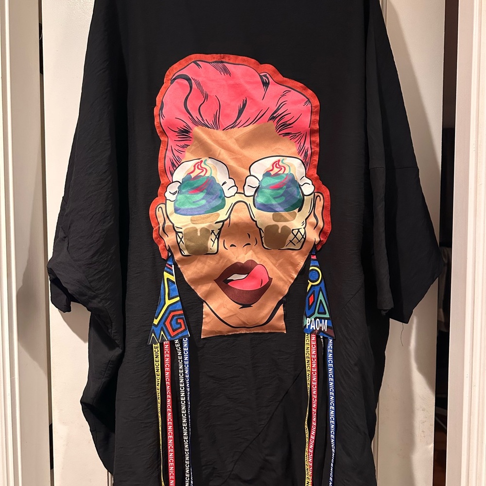 PopArt Ice Cream Glasses Women Tassle Kimono